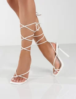 Lacey Wide Fit White PU Square Toe Strappy Lace Up Heels 6 Lacey Wide Fit White PU Square Toe Strappy Lace Up Heels -Chic Step Shop 0001 LACEY WHITE PU2 917f65f1 e492 4270 ba29 61fbe6b1e309