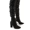 Theirs Black Wide Fit PU Over The Knee Boots