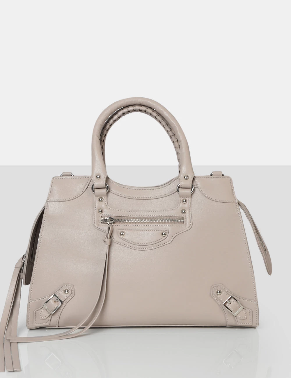 The Willa Nude Zip Detail Tote Bag 1 The Willa Nude Zip Detail Tote Bag