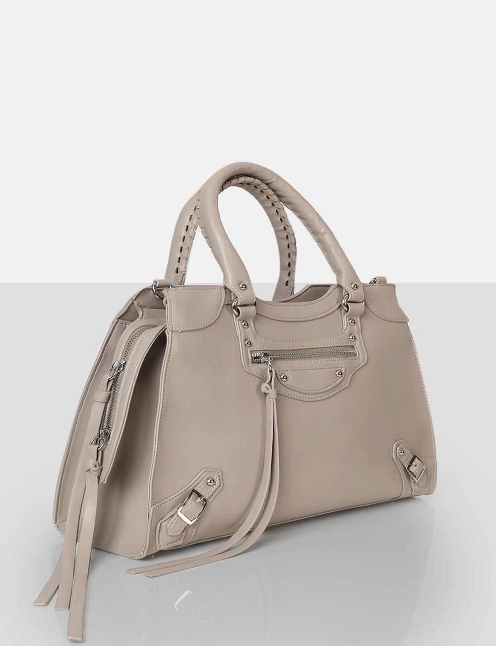 The Willa Nude Zip Detail Tote Bag 2 The Willa Nude Zip Detail Tote Bag - Image 2
