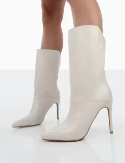 Lisel Ecru PU Pointed Toe Stiletto Heeled Ankle Boots 6 Lisel Ecru PU Pointed Toe Stiletto Heeled Ankle Boots -Chic Step Shop 0019 73d2d874 5250 4420 bd10 aa5aa4e9e91a