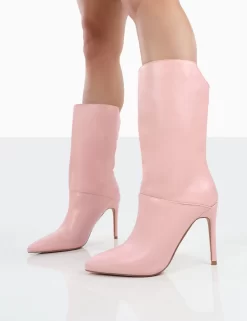 Lisel Pink PU Pointed Toe Stiletto Heeled Ankle Boots 6 Lisel Pink PU Pointed Toe Stiletto Heeled Ankle Boots -Chic Step Shop 0027 8839588d 7587 407e 970b a5665141c5f9