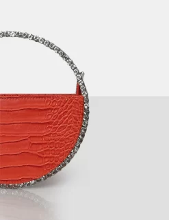 The Alessia Orange Circle Diamante Mini Handbag -Chic Step Shop 0057 802903d7 eb49 400d 8e40 be5789cb091b