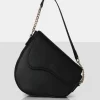 The Fox Black Saddle Shoulder Bag