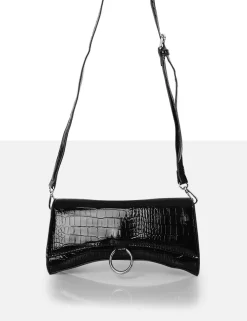 The Kemi Black Arched Crossbody Mini Handbag -Chic Step Shop 0077 ab6d5cd2 232e 41ec af13 a84bc47e86a4