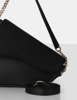 The Fox Black Saddle Shoulder Bag -Chic Step Shop 00791