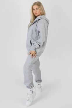 Oversized Zip Through Hoodie Grey Marl -Chic Step Shop 01.12.pt2 404