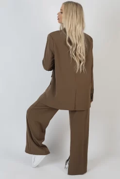 Wide Leg Split Hem Tailored Trousers Mushroom -Chic Step Shop 02.02 913 7a3f1b95 cedc 4f47 8983 df0363cd5102