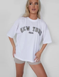 New York Oversized T-shirt White -Chic Step Shop 05.07rebekah1191 scaled