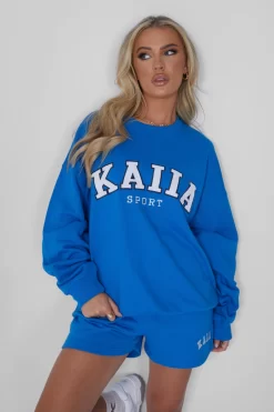 Kaiia Oversized Sweatshirt Cobalt Blue -Chic Step Shop 05.07rebekah1281 scaled