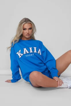 Kaiia Oversized Sweatshirt Cobalt Blue -Chic Step Shop 05.07rebekah1299 scaled