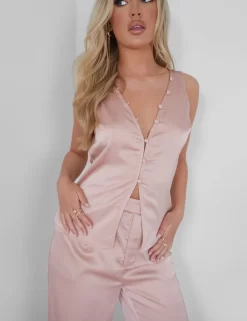 Public Desire Button Detail Satin Waistcoat Top Pink -Chic Step Shop 05.07rebekah1695 85457d3e 4829 4553 97df f9124f46f31c scaled
