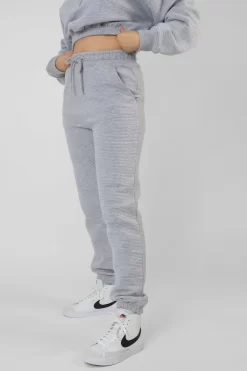 Oversized Rib 90'S Joggers Grey Marl -Chic Step Shop 07.01 322
