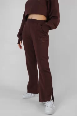 Kaiia Tonal Embroidered Joggers Dark Brown -Chic Step Shop 07.01 403