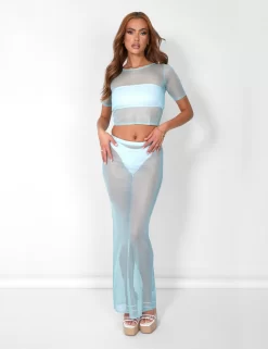 Sheer Shimmer Knitted Maxi Skirt Blue -Chic Step Shop 08.06annabel0456copy2 scaled