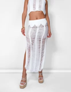 Ladder Detail Maxi Skirt White 6 Ladder Detail Maxi Skirt White -Chic Step Shop 08.06annabel0529 scaled