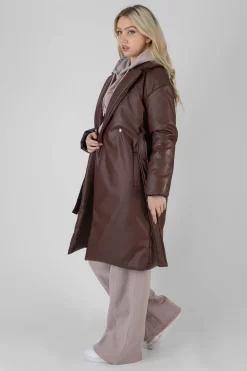 Padded Pu Trench Chocolate -Chic Step Shop 08.11 764