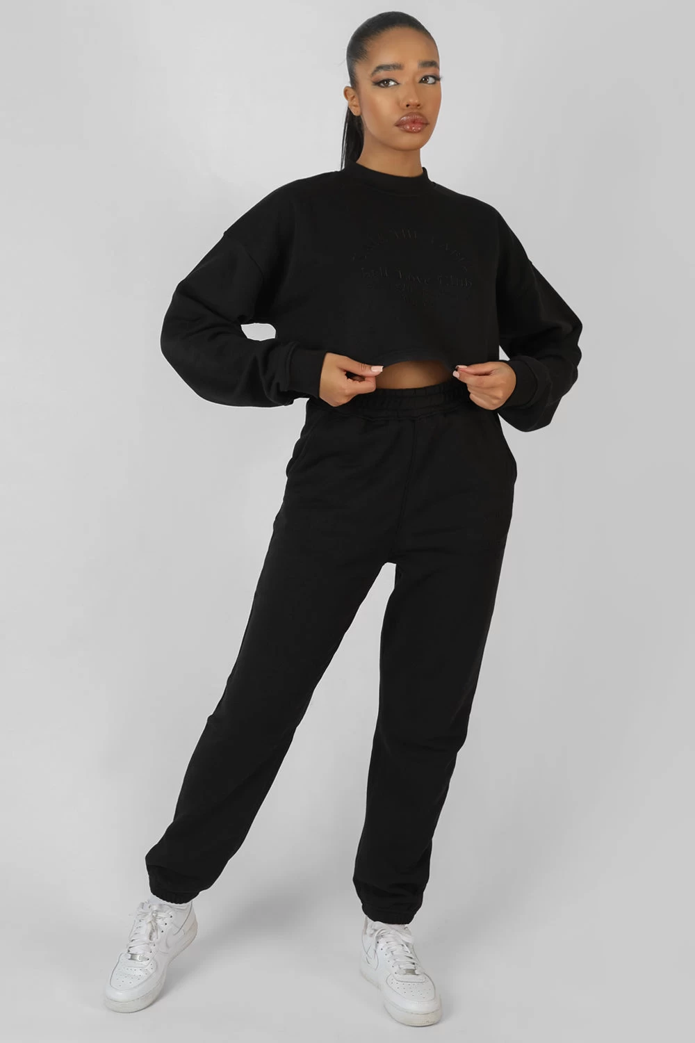 Kaiia Self Love Club Joggers Black 1 Kaiia Self Love Club Joggers Black