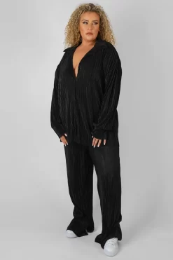 Curve Plisse Trouser Black 6 Curve Plisse Trouser Black -Chic Step Shop 08.12.21 411