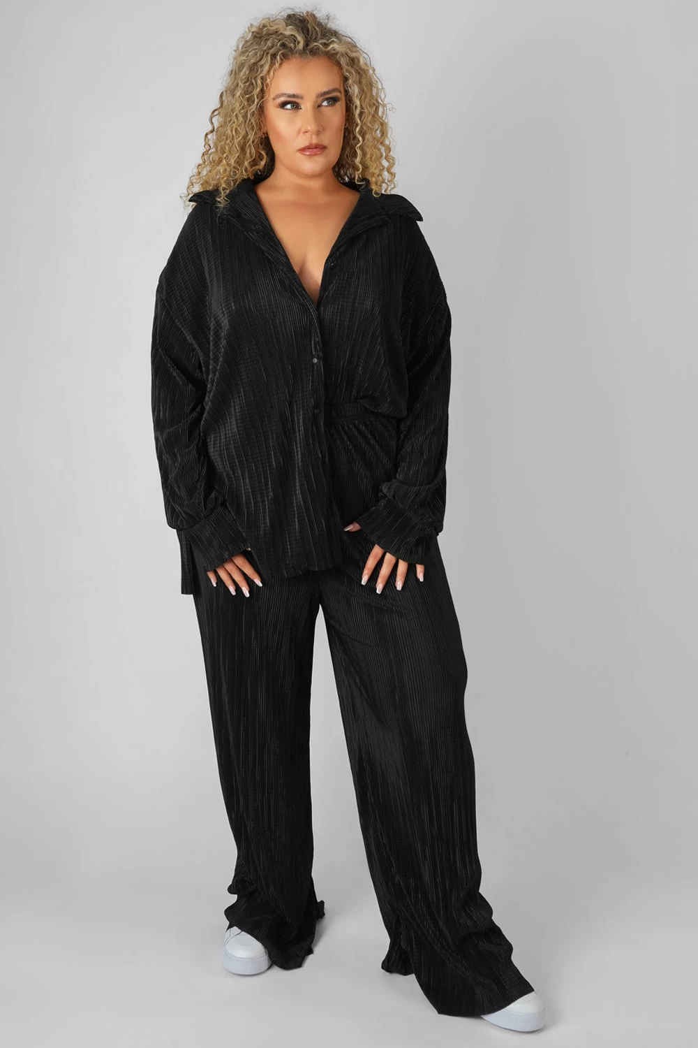 Curve Plisse Trouser Black 1 Curve Plisse Trouser Black