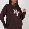 Ny Oversized Sweatshirt Chocolate