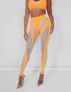Mesh Insert Leggings Orange -Chic Step Shop 09.06carmen1812copy scaled