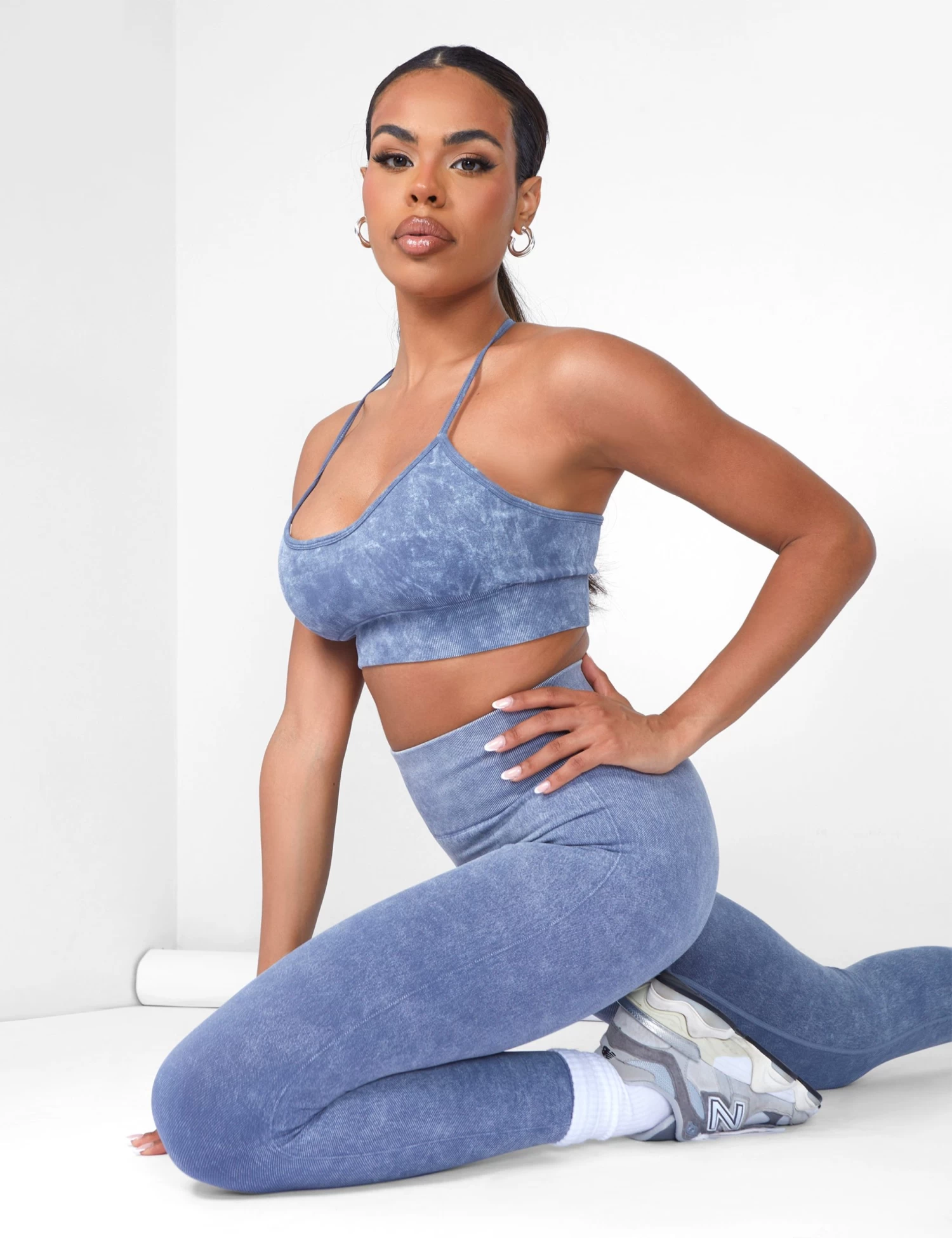 Seamless Acid Wash Legging Grey Wash 2 Seamless Acid Wash Legging Grey Wash - Image 2