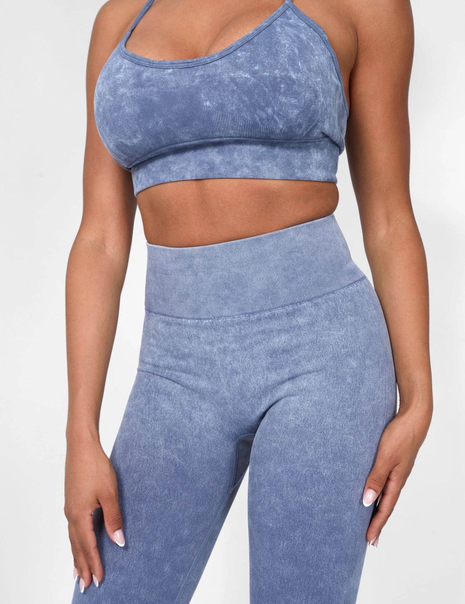 Seamless Acid Wash Legging Grey Wash 4 Seamless Acid Wash Legging Grey Wash - Image 4