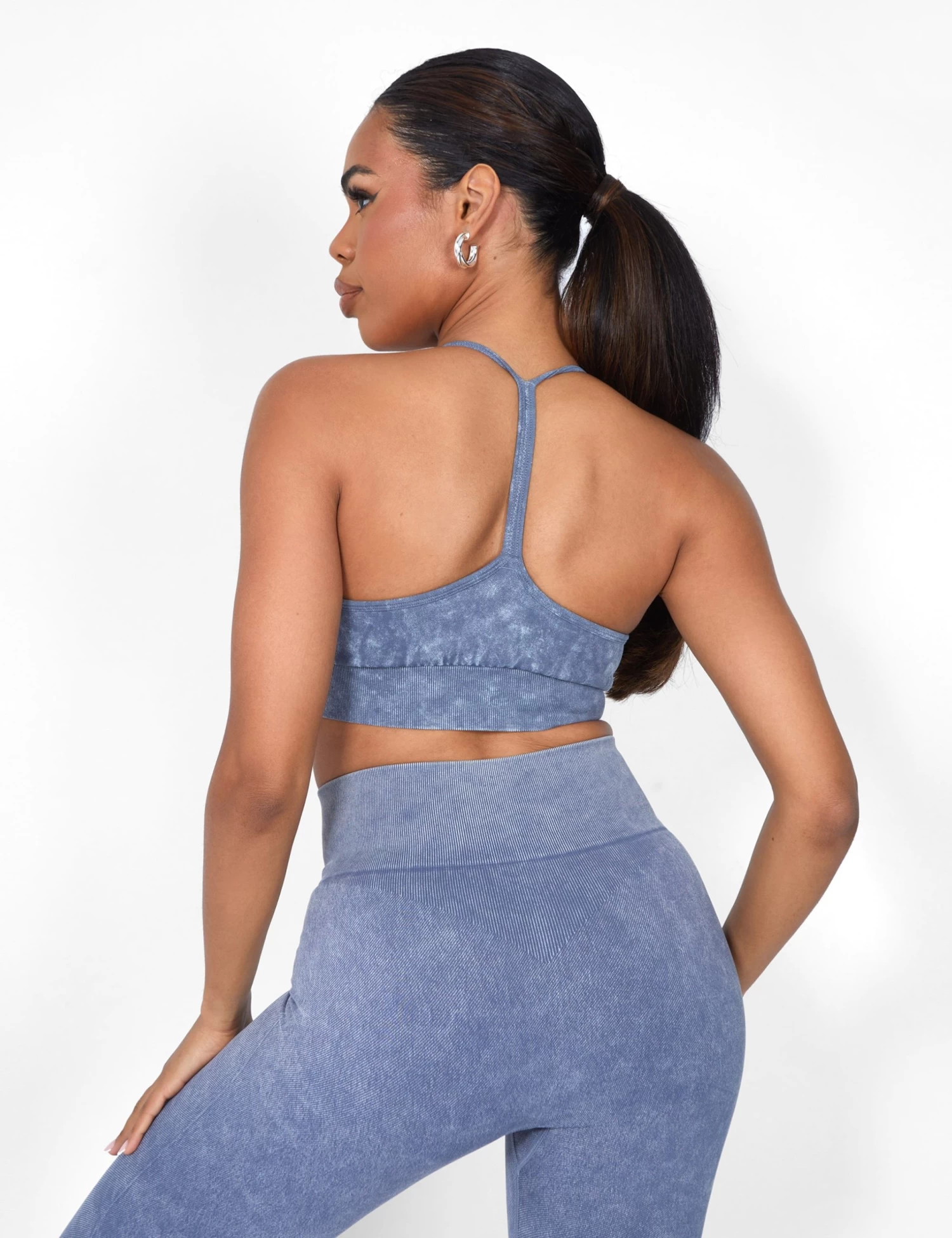 Seamless Acid Wash Legging Grey Wash 7 Seamless Acid Wash Legging Grey Wash - Image 7