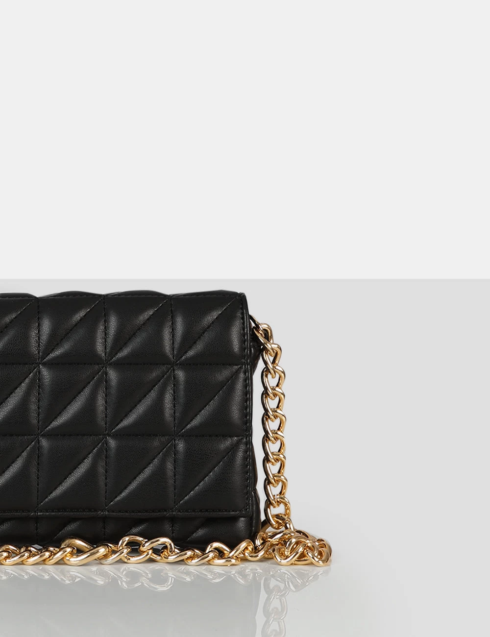 The Kahlo Black Gold Chain Shoulder Mini Bag 3 The Kahlo Black Gold Chain Shoulder Mini Bag - Image 3