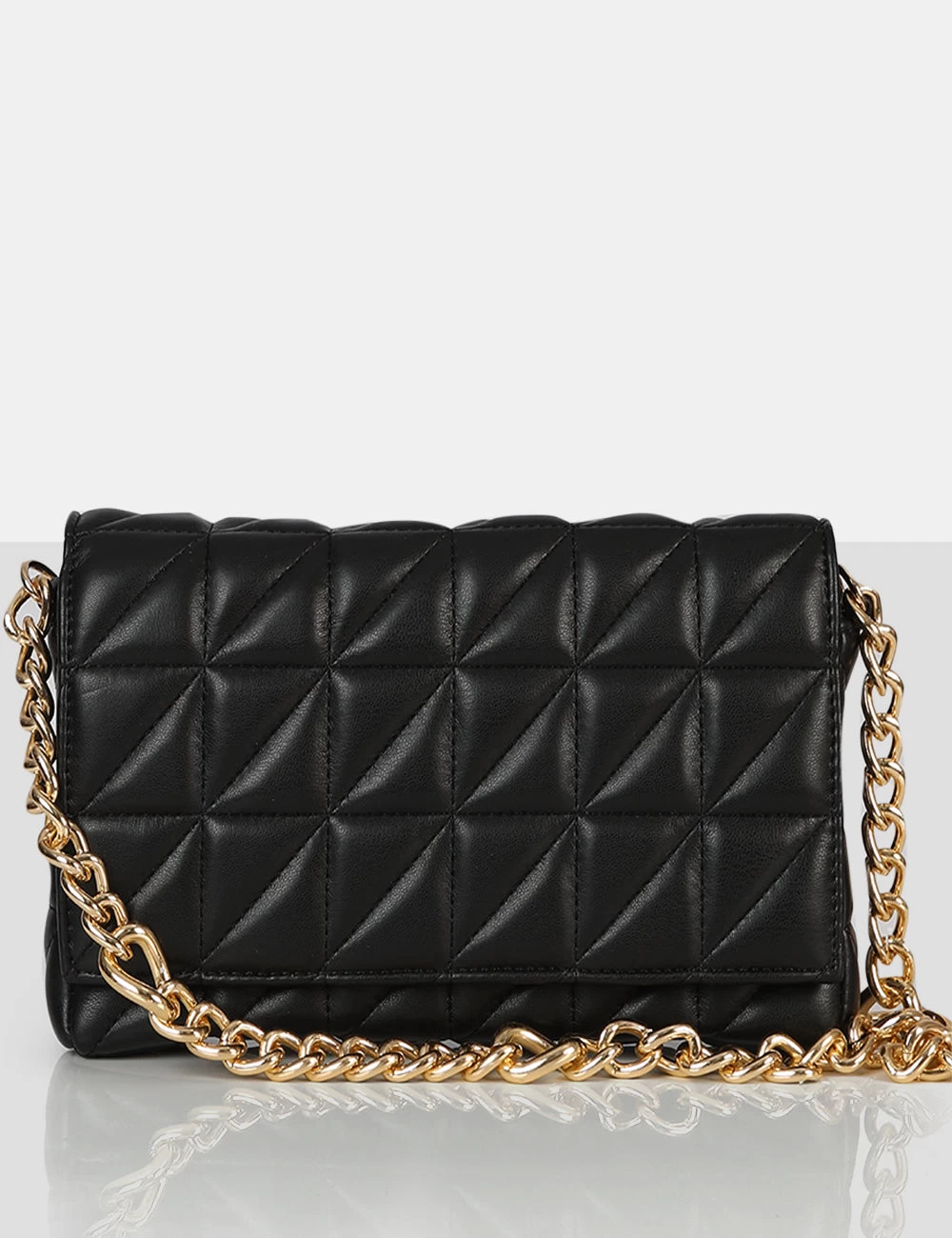 The Kahlo Black Gold Chain Shoulder Mini Bag 1 The Kahlo Black Gold Chain Shoulder Mini Bag