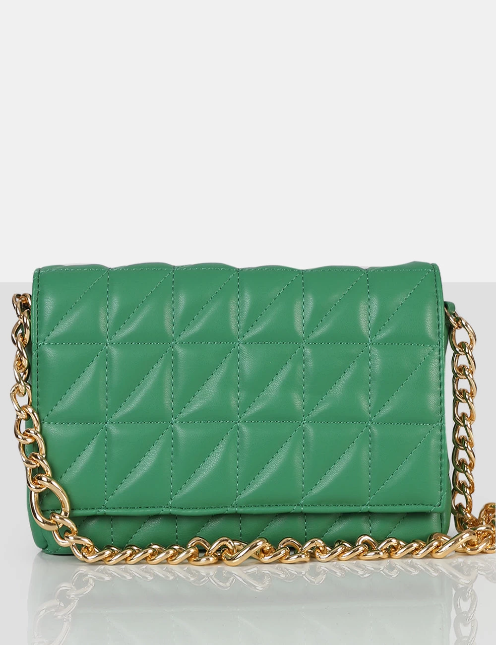 The Kahlo Green Gold Chain Shoulder Mini Bag 1 The Kahlo Green Gold Chain Shoulder Mini Bag