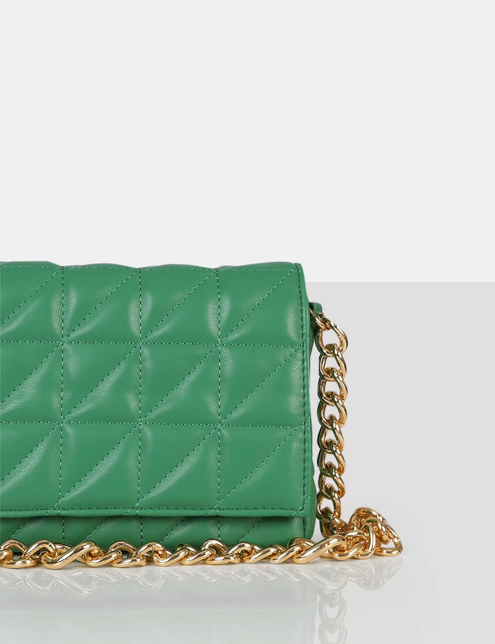 The Kahlo Green Gold Chain Shoulder Mini Bag 3 The Kahlo Green Gold Chain Shoulder Mini Bag - Image 3