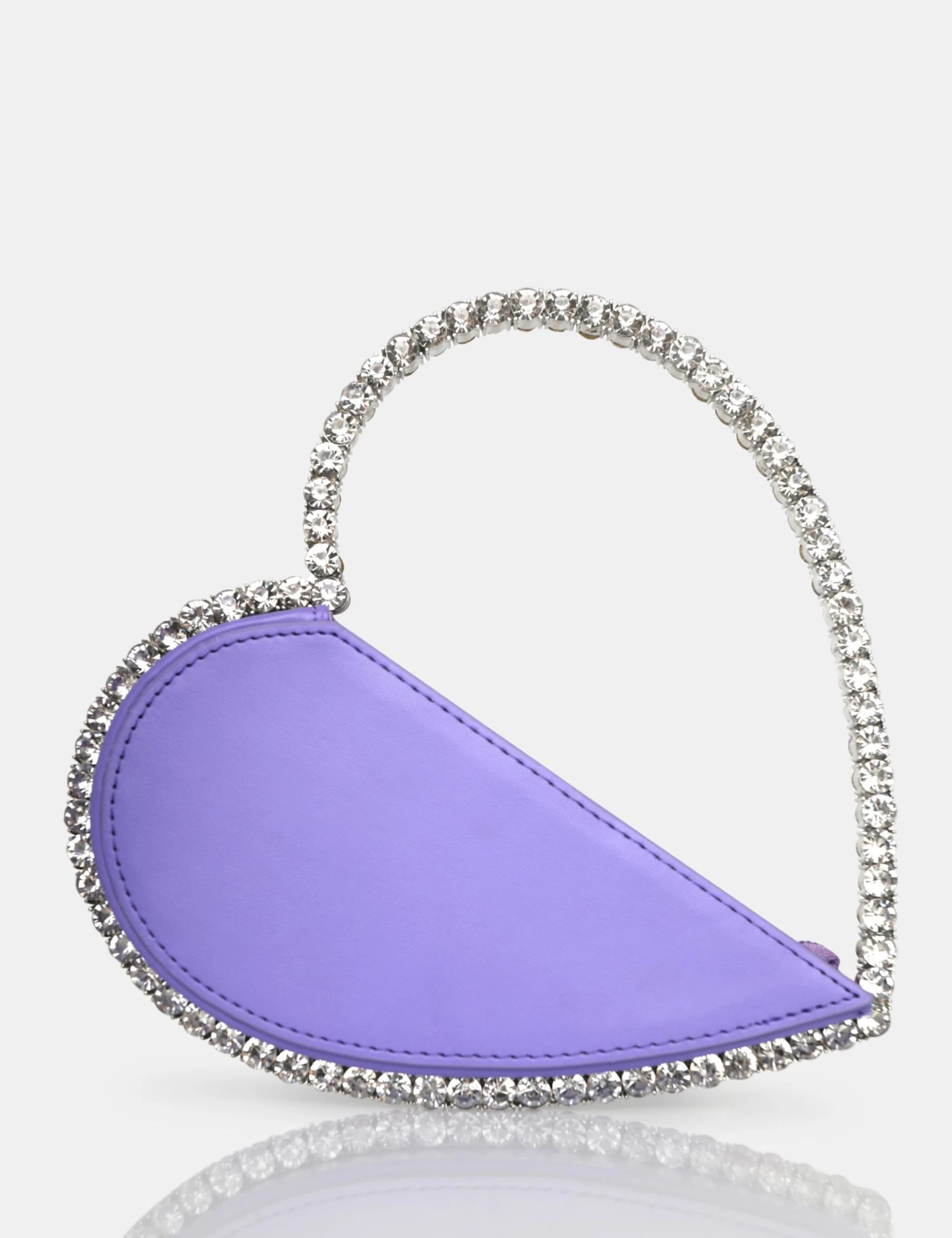 The Zee Lilac Diamante Love Heart Grab Bag 1 The Zee Lilac Diamante Love Heart Grab Bag