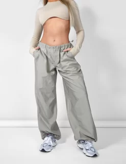 Drawstring Waist Parachute Cargo Trousers Grey 14 Drawstring Waist Parachute Cargo Trousers Grey -Chic Step Shop 12.041706 scaled
