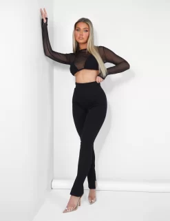 Mesh Long Sleeve Underbust Top Black 6 Mesh Long Sleeve Underbust Top Black -Chic Step Shop 12.042086 scaled