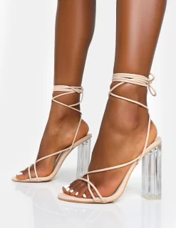 Clara Nude Pu Strappy Lace Up Round Toe Clear Perspex Heels 9 Clara Nude Pu Strappy Lace Up Round Toe Clear Perspex Heels -Chic Step Shop 12 05b1f312 1270 426b 9523 f0955404ae9f scaled