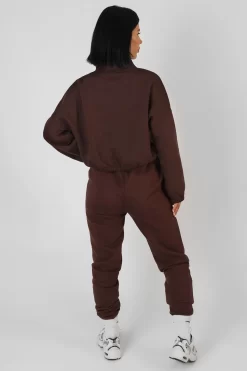 Oversized Fit Seam Front 90S Joggers Chocolate -Chic Step Shop 18.02 1151 scaled