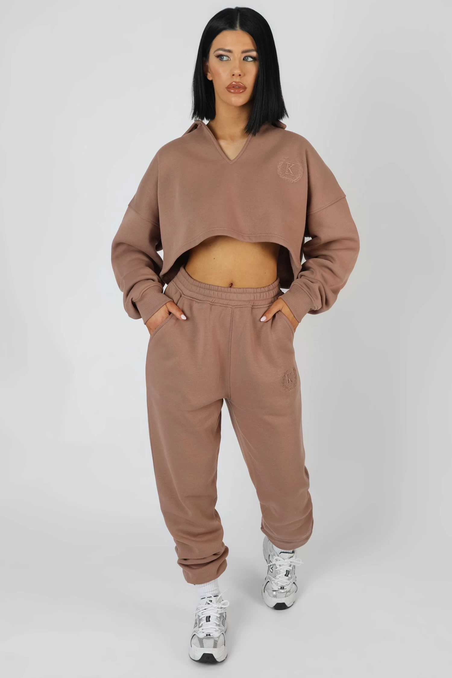 Embroidered 90'S Joggers Frappe 1 Embroidered 90'S Joggers Frappe