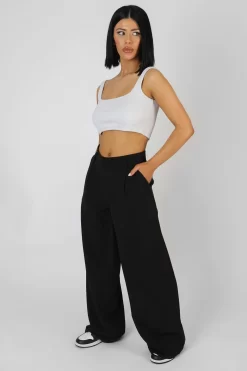 Mid Rise Tailored Trousers Black -Chic Step Shop 18.02 838 scaled
