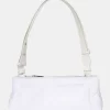 The Ludo White Nylon Elongated Shoulder Bag