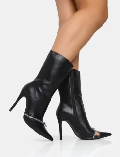 Pitstop Black Pu Zip Detail Pointed Toe Stiletto Heel Ankle Boots 9 Pitstop Black Pu Zip Detail Pointed Toe Stiletto Heel Ankle Boots -Chic Step Shop 1 c262fdcf 671e 4540 a2c3 59eee65cfde7 scaled