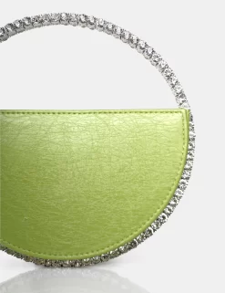 The Alessia Metallic Green Pu Circle Diamante Mini Grab Bag -Chic Step Shop 1 c28364ea be21 4508 a1cb 550badb670c4 scaled