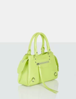 The Haven Lime Grain Pu Mini Tote Bag -Chic Step Shop 29 9 22 publicdesire2143