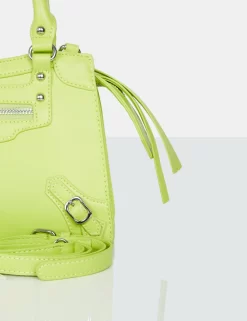 The Haven Lime Grain Pu Mini Tote Bag -Chic Step Shop 29 9 22 publicdesire2145