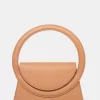 The Top Handle Tan Pu Circlur Handle Grab Bag