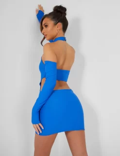 High Neck Cut Away Long Sleeve Mini Dress Cobalt Blue -Chic Step Shop 2 683b79b7 1986 42af ae69 4f00cd392e32 scaled