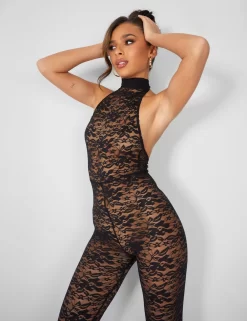 Second Skin Lace High Neck Jumpsuit Black -Chic Step Shop 2 9cbdc9f3 deb5 4547 b0e2 d57541dd0593 scaled