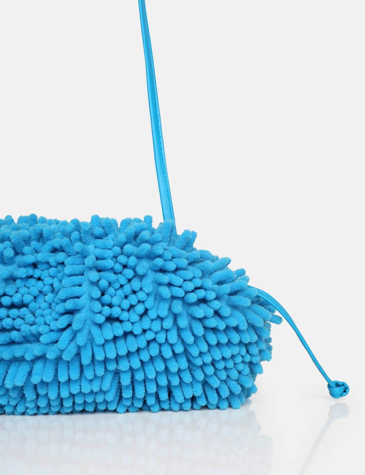 The Ausha Blue Chenille Clutch Bag 3 The Ausha Blue Chenille Clutch Bag - Image 3