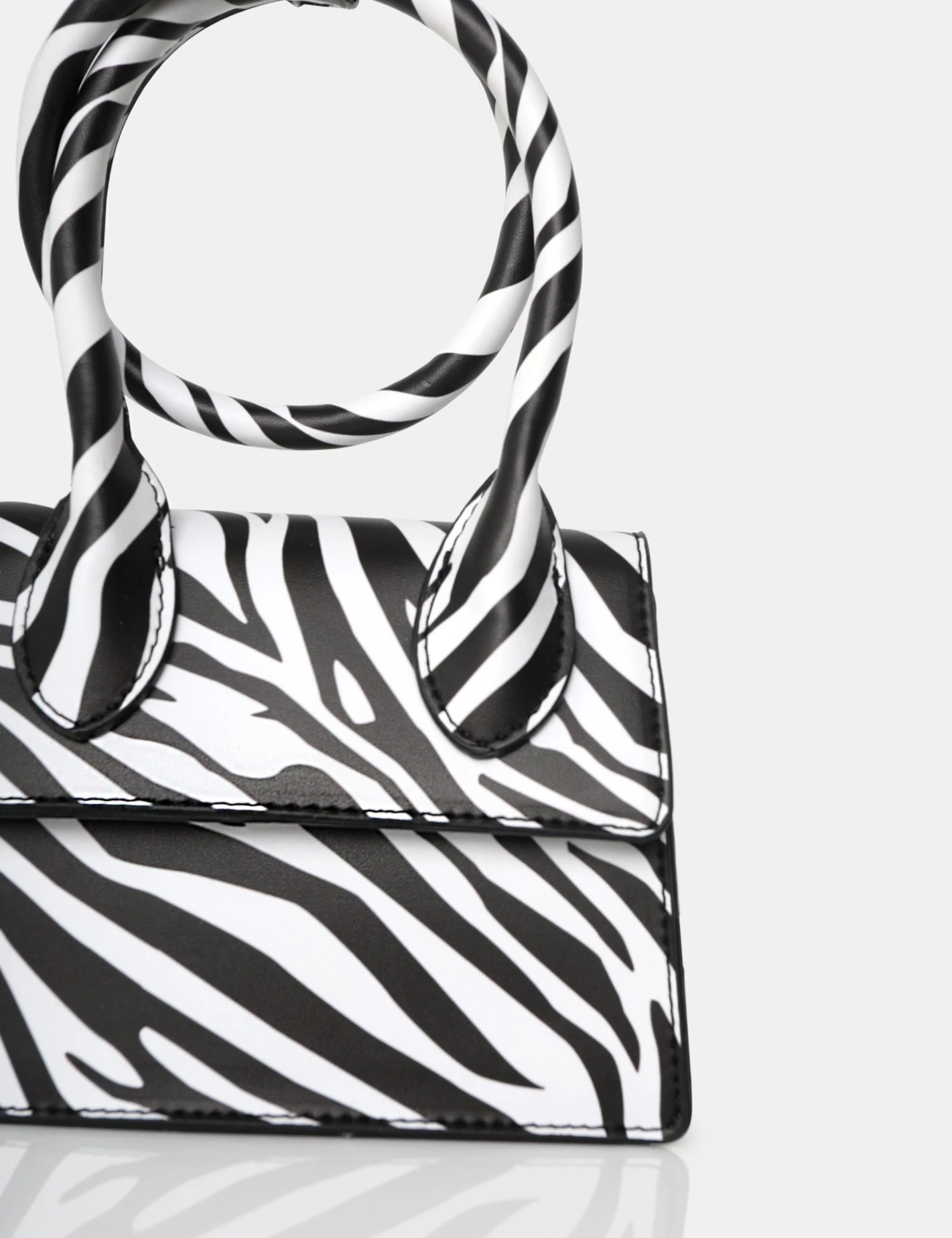The Milan Zebra Print Monochrome Pu Crossbody Mini Bag 3 The Milan Zebra Print Monochrome Pu Crossbody Mini Bag - Image 3